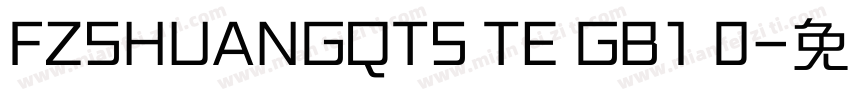FZSHUANGQTS TE GB1 0字体转换
